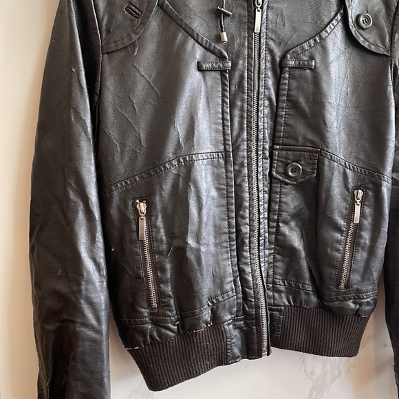 💕x2HP💕By Bernardo dark brown faux leather jacket - Picture 4 of 15